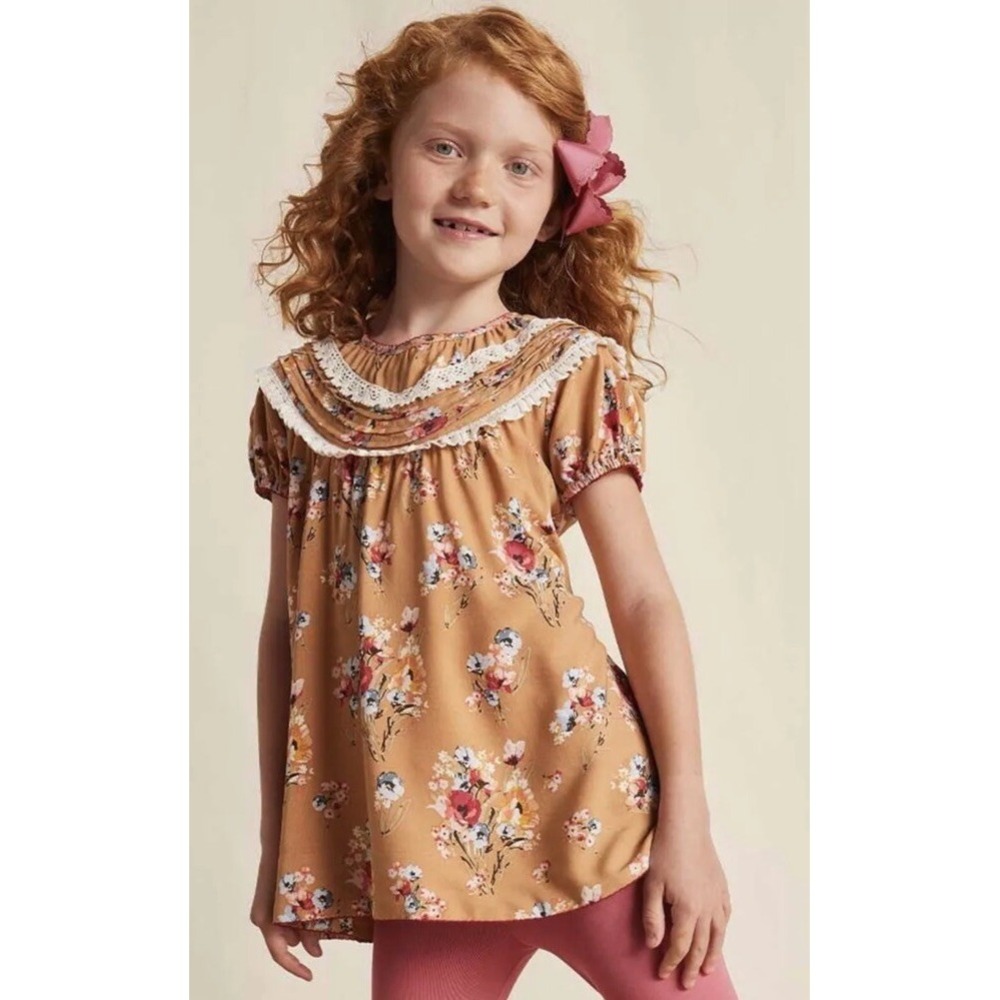 Matilda Jane Girls Size 8 Discovery Gardens Floral‎ Blouse New